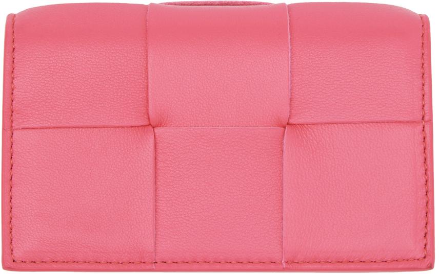 Bottega Veneta Intreccio カードケース ピンク | Lyst