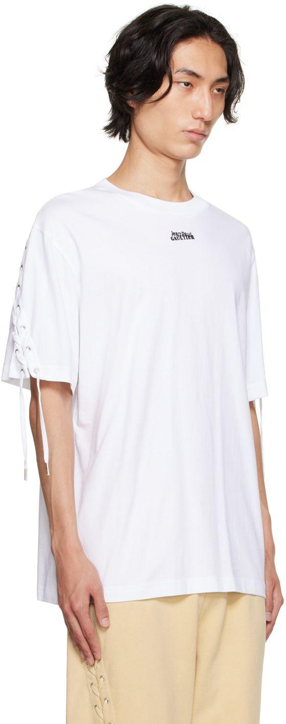Jean Paul Gaultier White 'the Lace-up Jpg' T-shirt for Men | Lyst