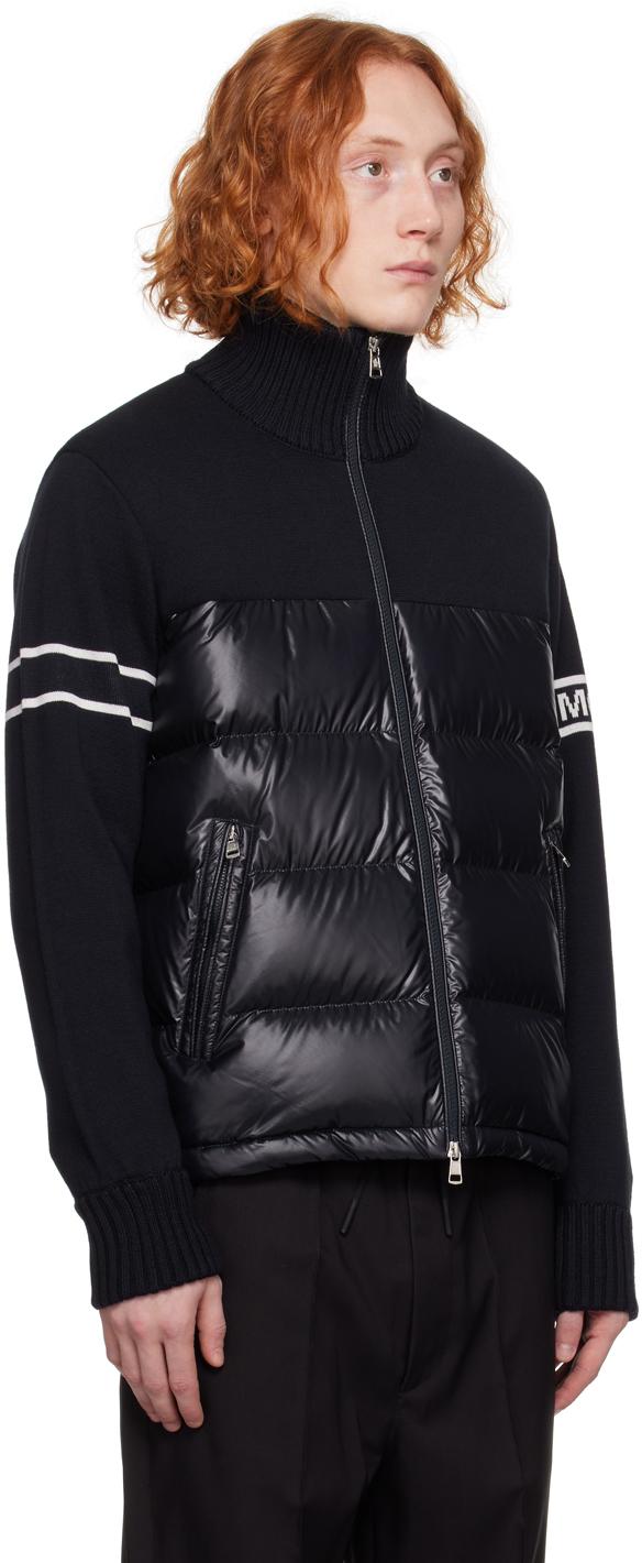 Moncler メンズ ブルー ネイビー パネル ダウン カーディガン Moncler メンズ ブルー ネイビー パネル ダウン カーディガン