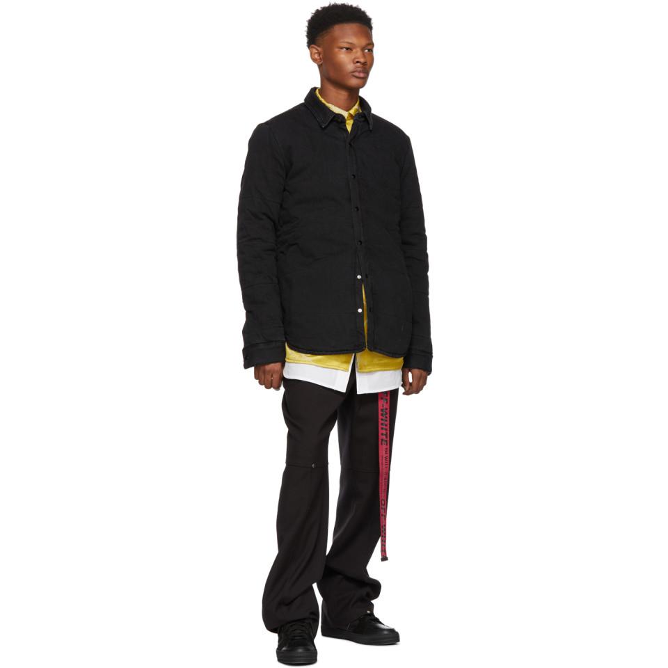 Off-White c/o Virgil Abloh Black Denim Gradient Puffer Jacket for