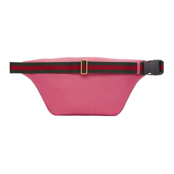 Gucci Pink Leather Logo Fanny Pack for Men - Lyst