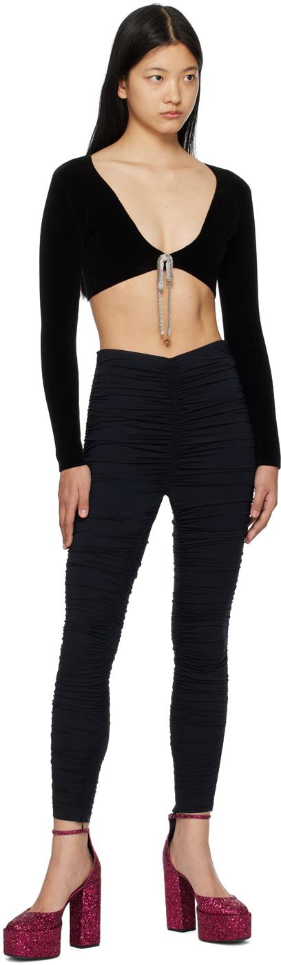 Alexander Wang レディース ブラック クロップド カーディガン 