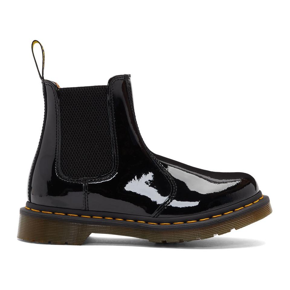 Dr. Martens Leather Black 2976 Patent Chelsea Boots - Save 23% - Lyst