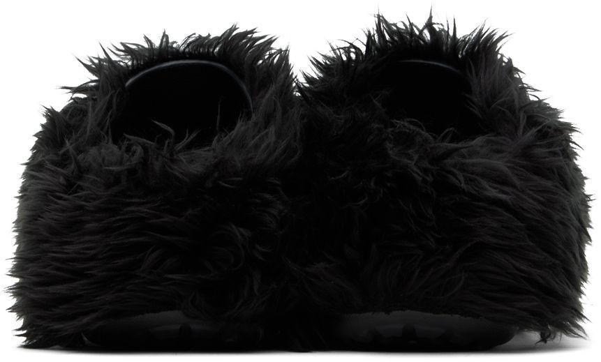 関税込【BALENCIAGA】Crocsエディション fakeファー スリッポン Balenciaga Black Crocs Edition Fake Fur Mules | Lyst