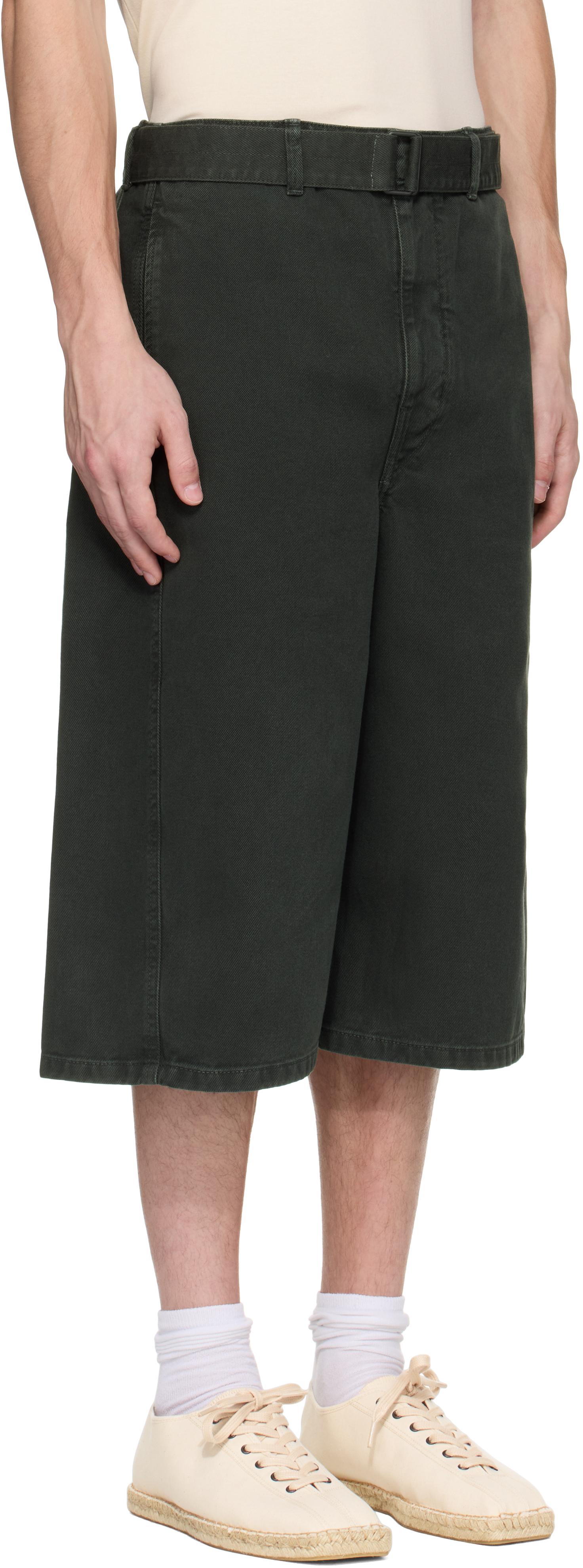 Lemaire Twisted Denim Shorts in Black for Men | Lyst