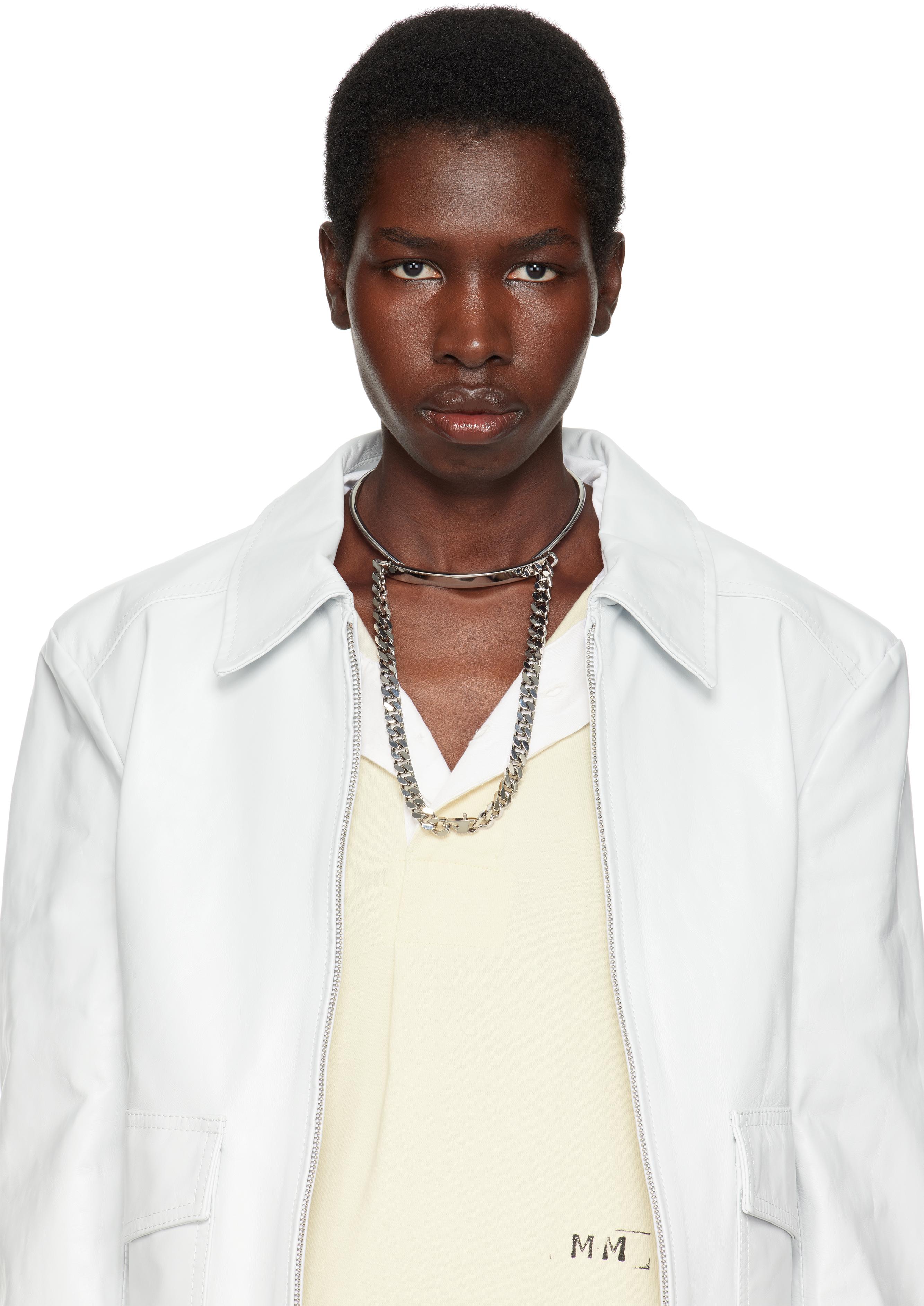 MM6 by Maison Margiela Mixed Chain Necklace in White | Lyst