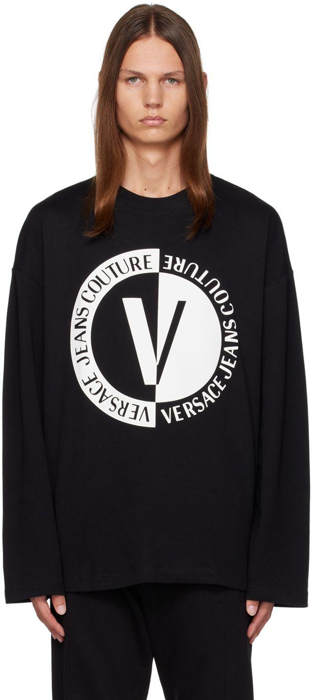 Versace V Emblem Long-Sleeved T-shirt