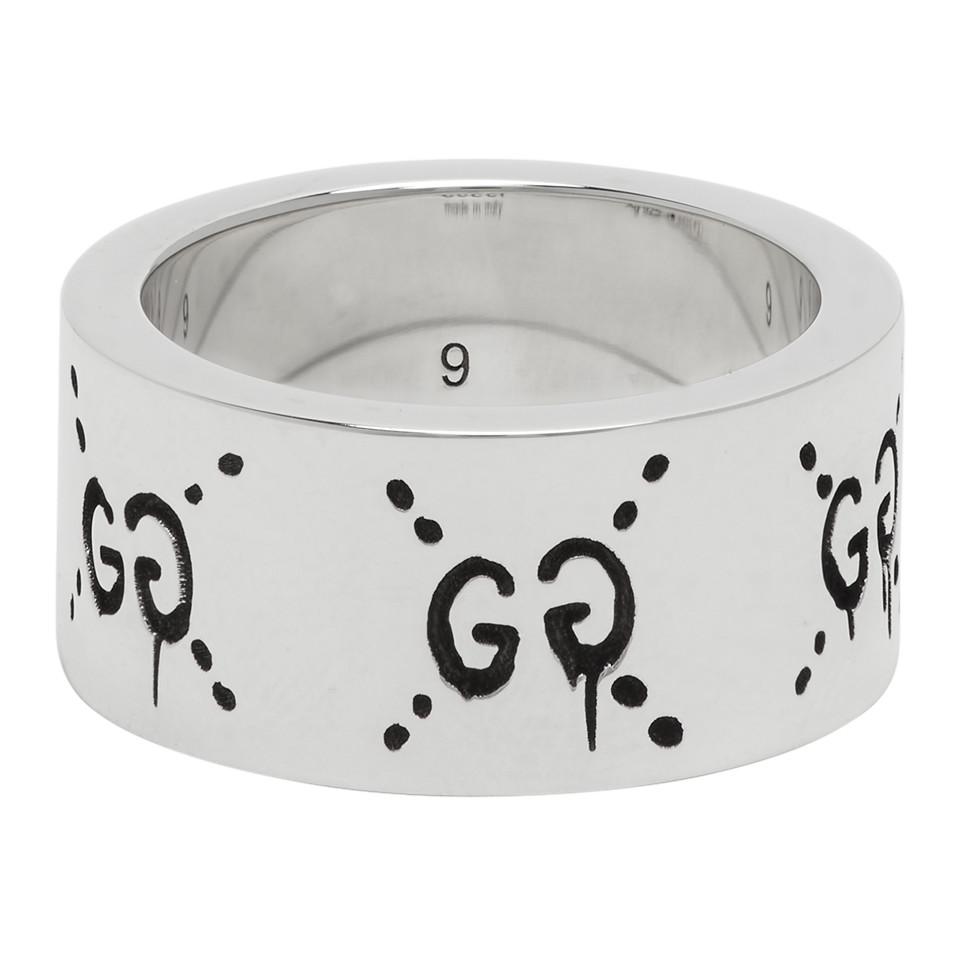 Gucci Silver Large Ghost Ring in Metallic - Lyst