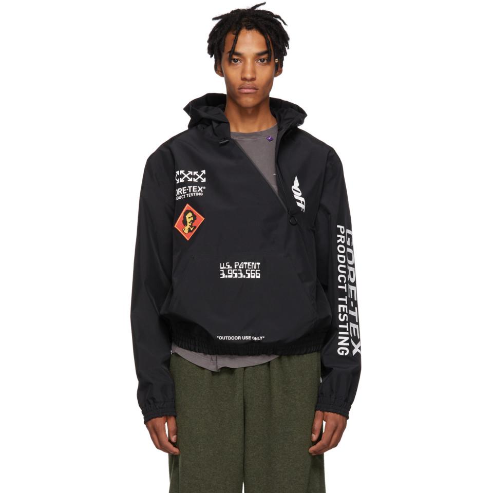 Off-White c/o Virgil Abloh Synthetic Gore-tex® Hoodie in Black 