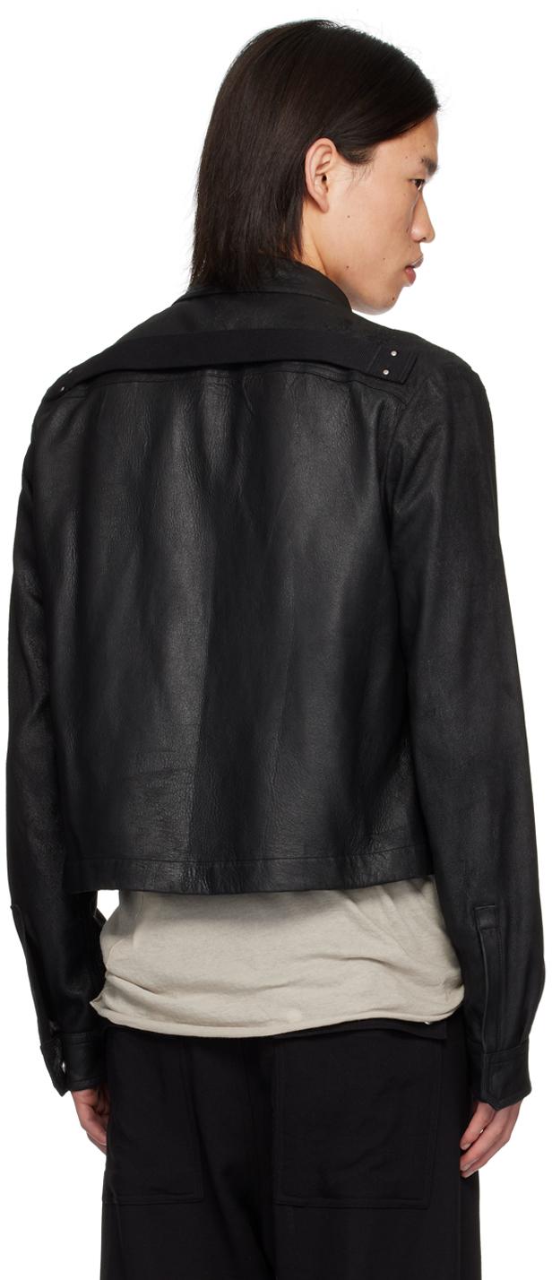 Rick Owens Porterville Alice Strobe Leather Jacket in Black