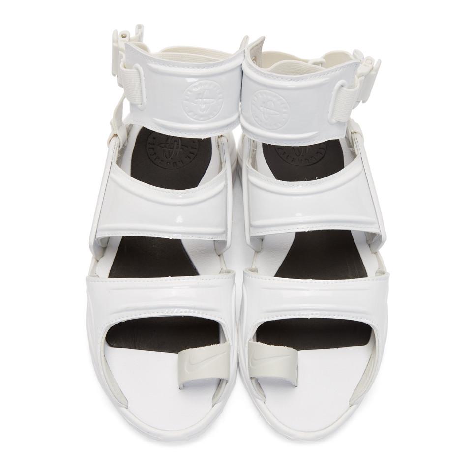 Nike Rubber White Air Huarache Gladiator Sandals | Lyst