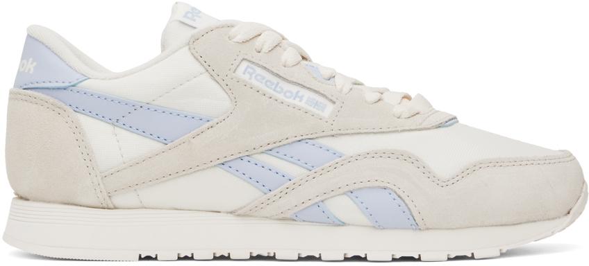 Off white Blue Classic Nylon Sneakers