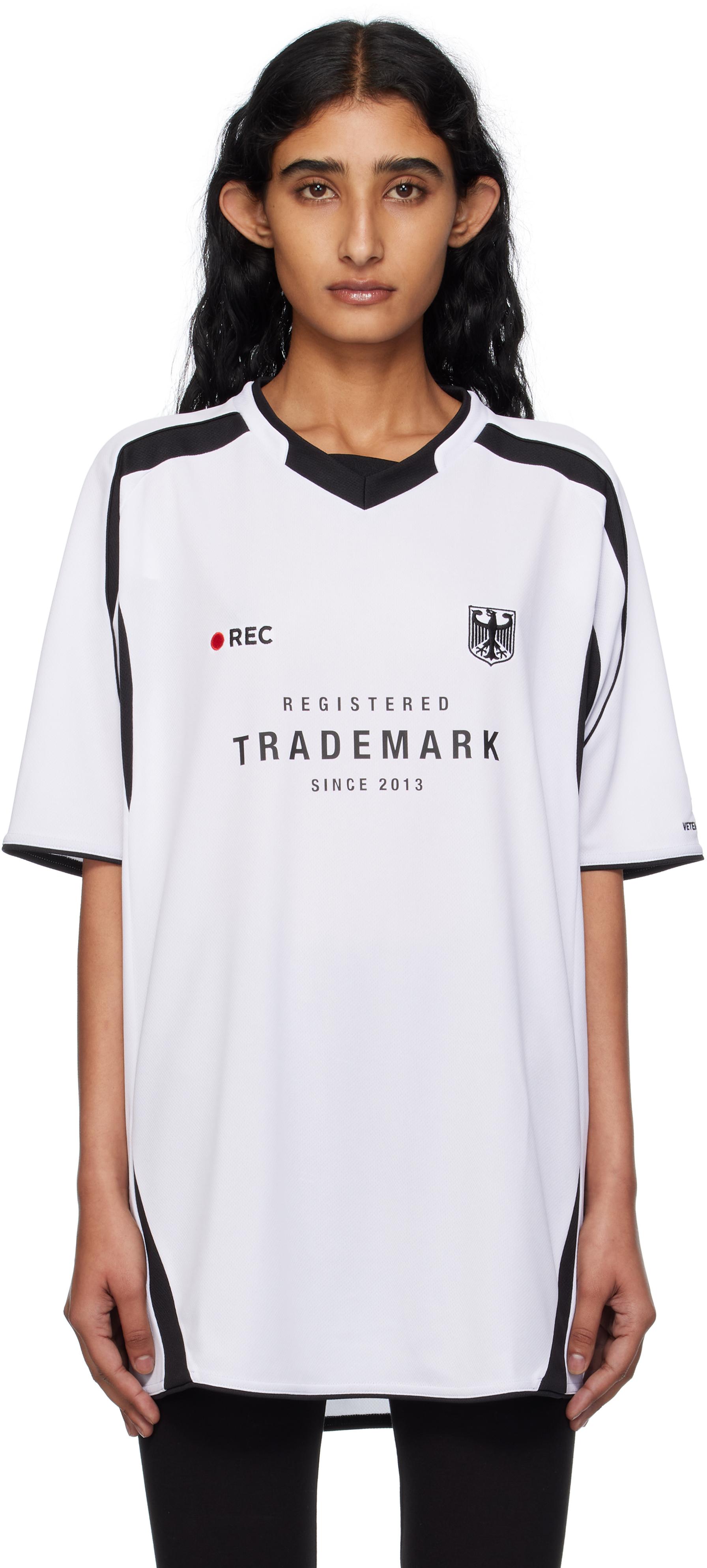 Tシャツ・カットソー VETEMENTS Women Tops WE63TR160W WHITE VETEMENTS cotton t-shirt My Name Is Vetements T-Shirt PRM EU