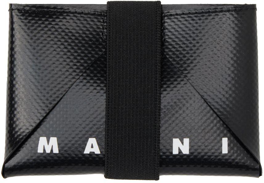 Marni Navy & Black Fold Card Holder | Lyst
