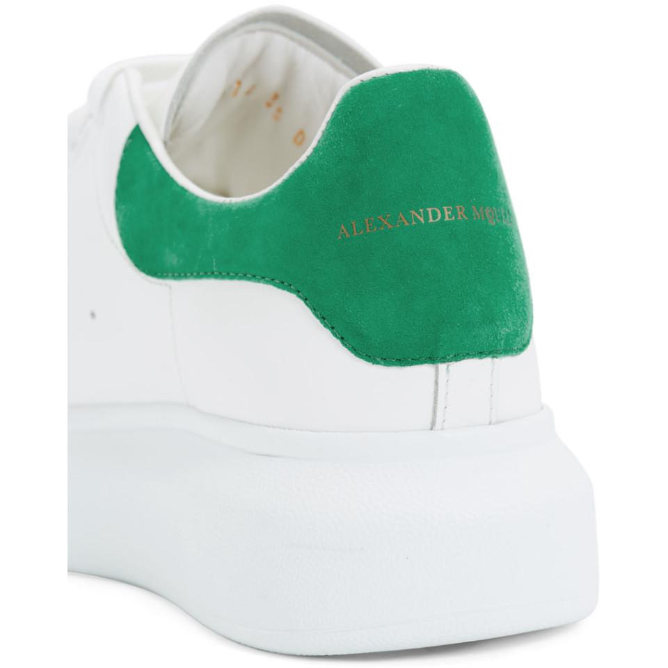 Alexander McQueen White & Green Oversized Sneakers