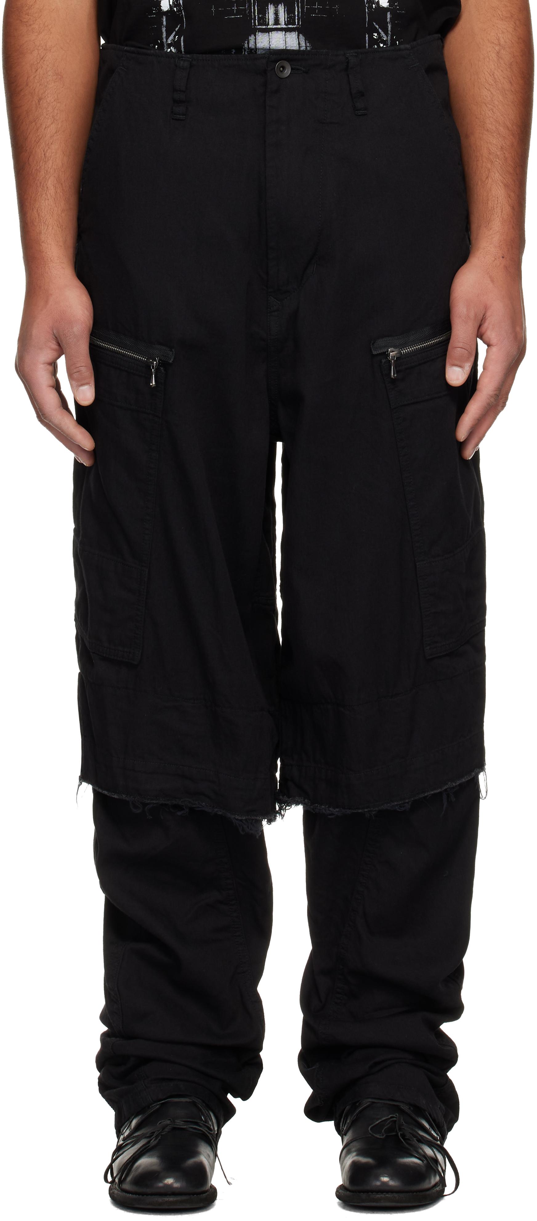 Julius Rust Graft Cargo Pants in Black for Men | Lyst
