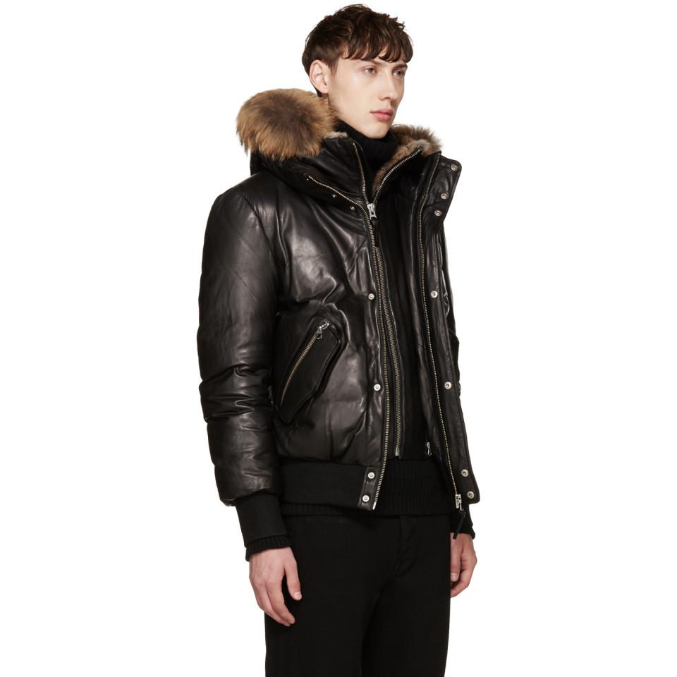 mackage leather bomber jacket
