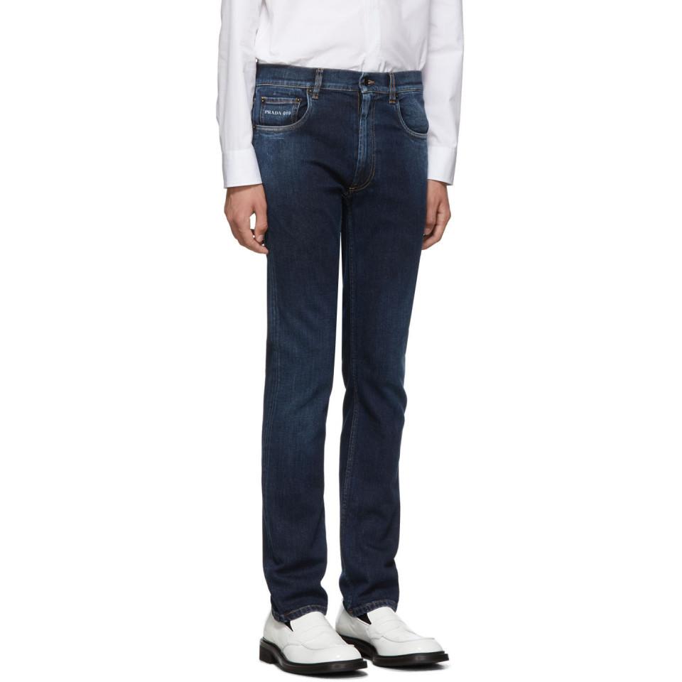 Prada Denim Blue New Comfort Jeans for Men - Lyst