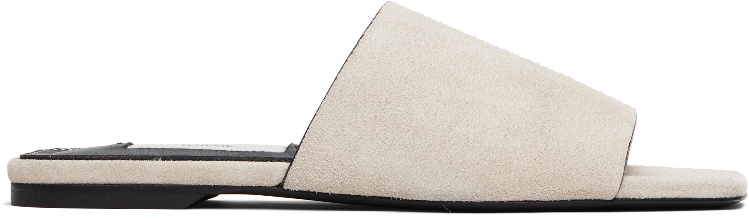 ■TOTEME■ スエード フラットサンダル TOTEME サテン サンダル | NET-A-PORTER