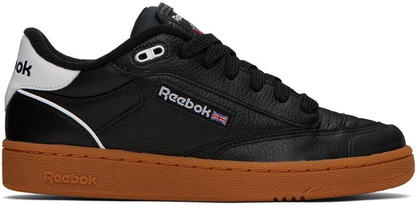 reebok club c black leather