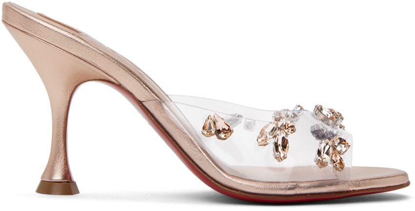 Christian Louboutin Pink Degraqueen 85 Mules in Black | Lyst Christian Louboutin Pink Degraqueen 85 Mules in Black | Lyst