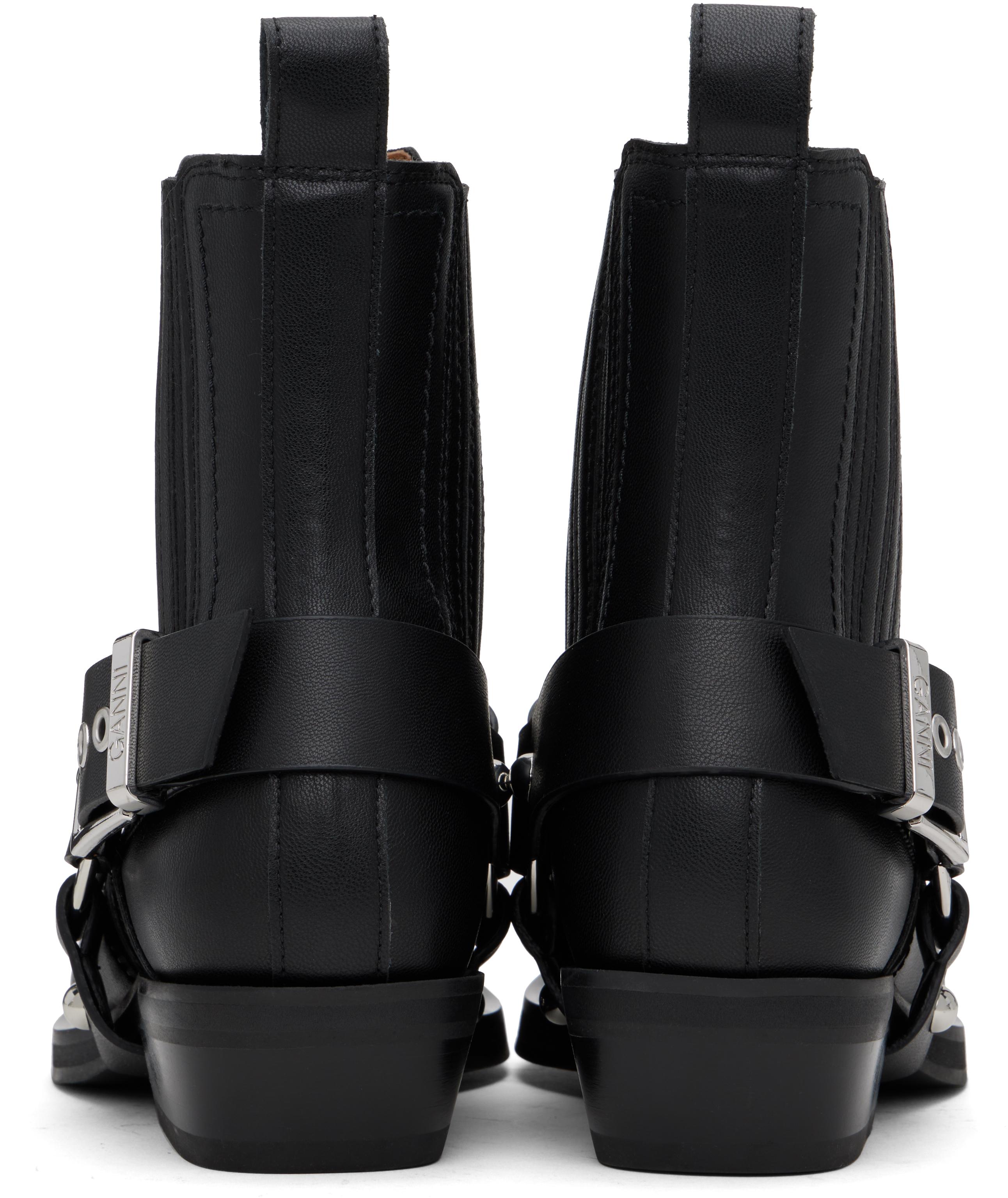 【GANNI】Black Low Cut Western Chelsea Boots Black Low Cut Western Chelsea Boots by GANNI on Sale