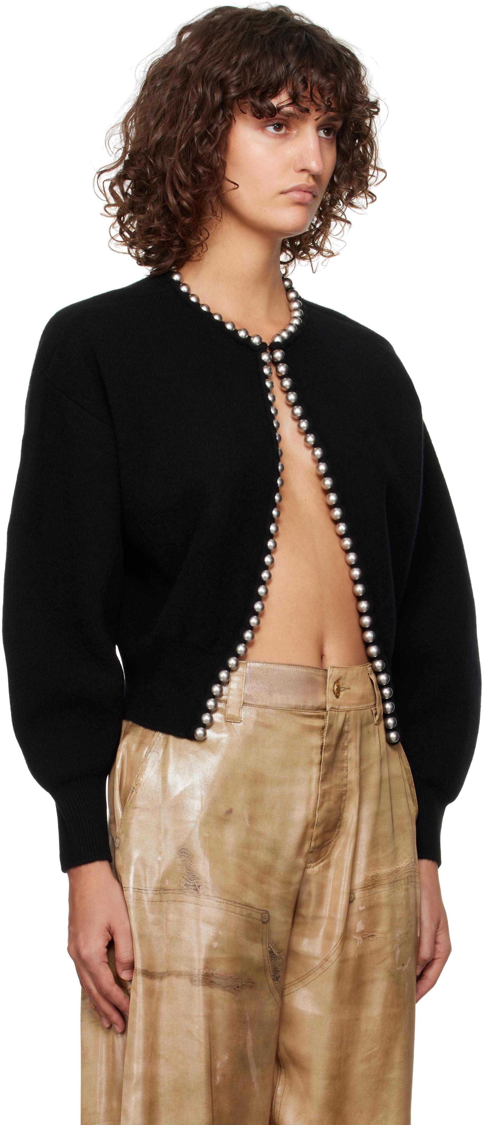 Alexander Wang レディース ブラック クルーネック ボールチェーン 