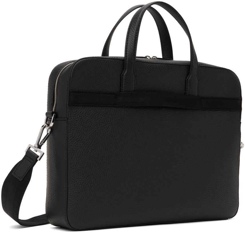 BOSS Black Leather Briefcase for Men Lyst UK