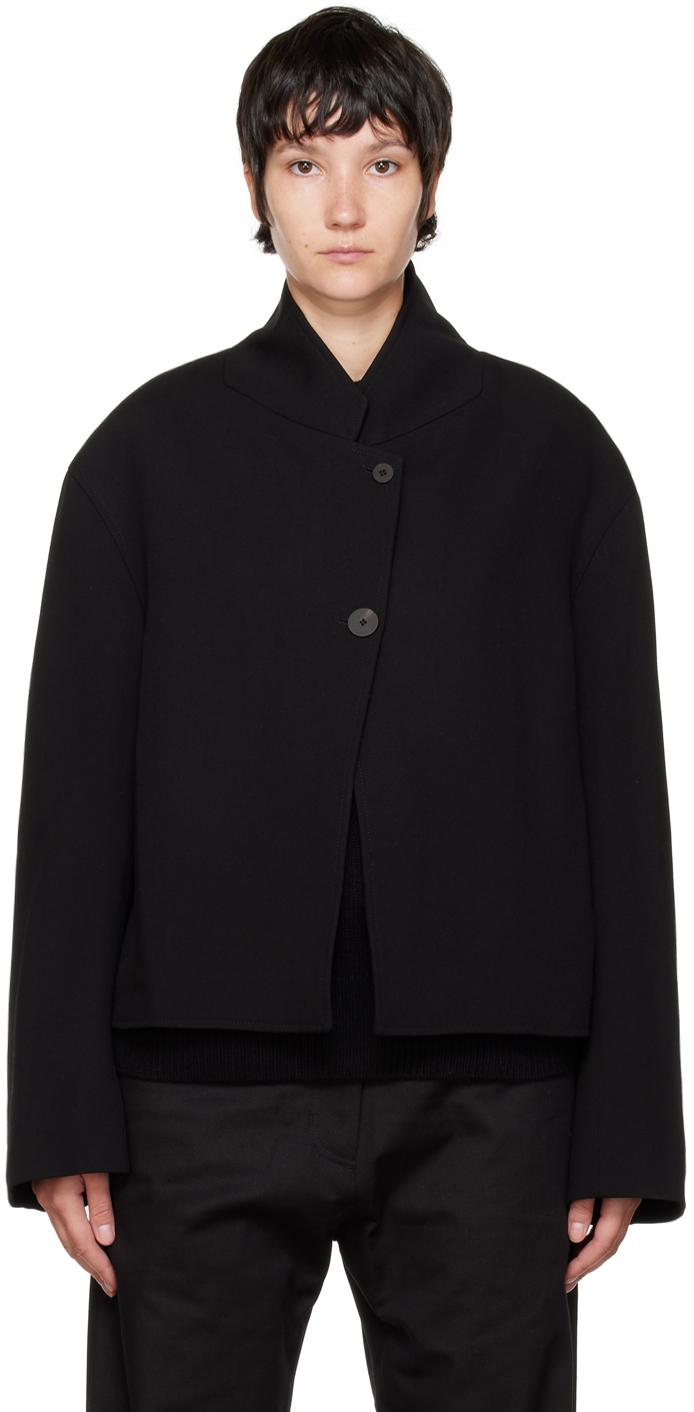 Studio Nicholson Cropped Jacket in Black | Lyst