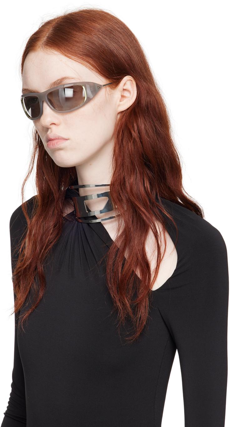 DIESEL レディース ブラック Ssense限定 グレー サングラス サングラス 