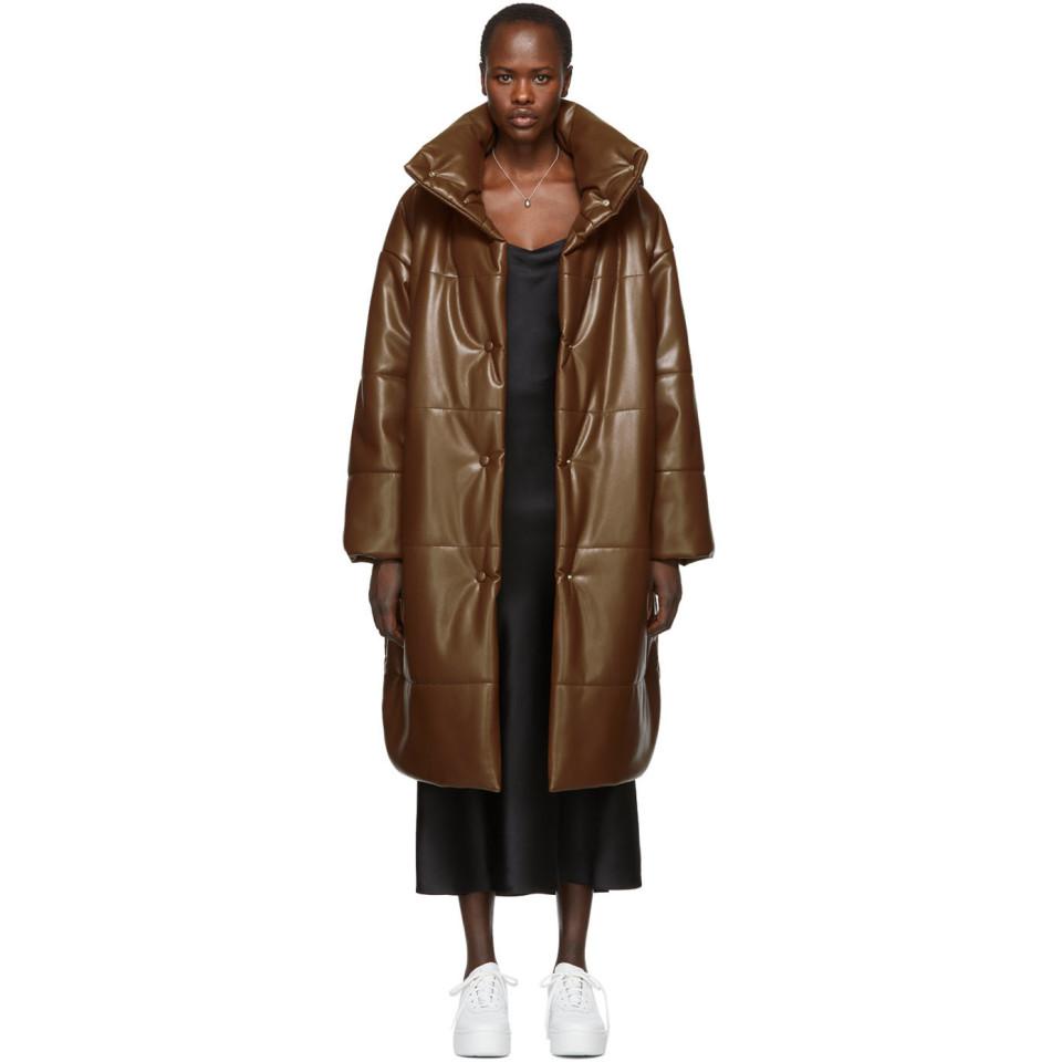 Nanushka Vegan Leather Coat 2024 www.alhudapk