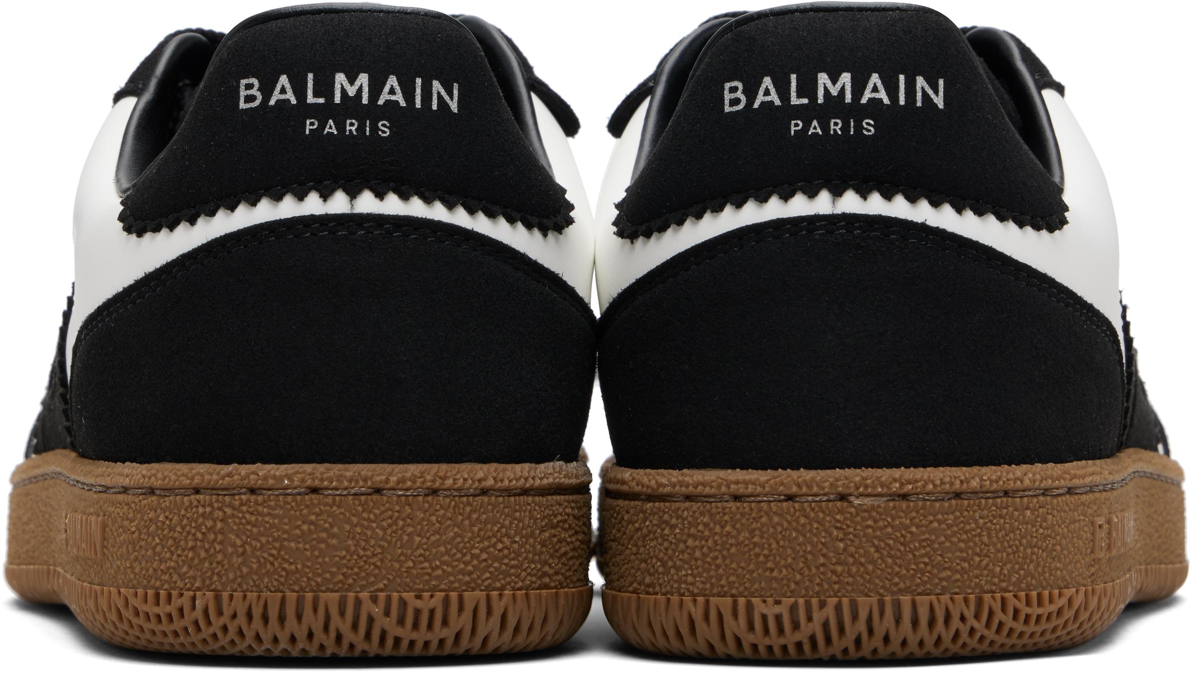 Balmain ブラック＆ホワイト Swan スニーカー ブラック | Lyst