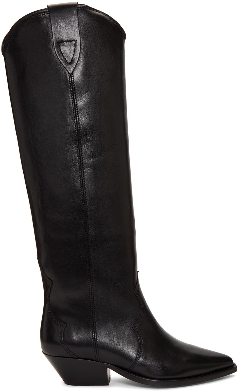 Isabel Marant Leather Denvee Tall Boots in Black - Save 57% | Lyst