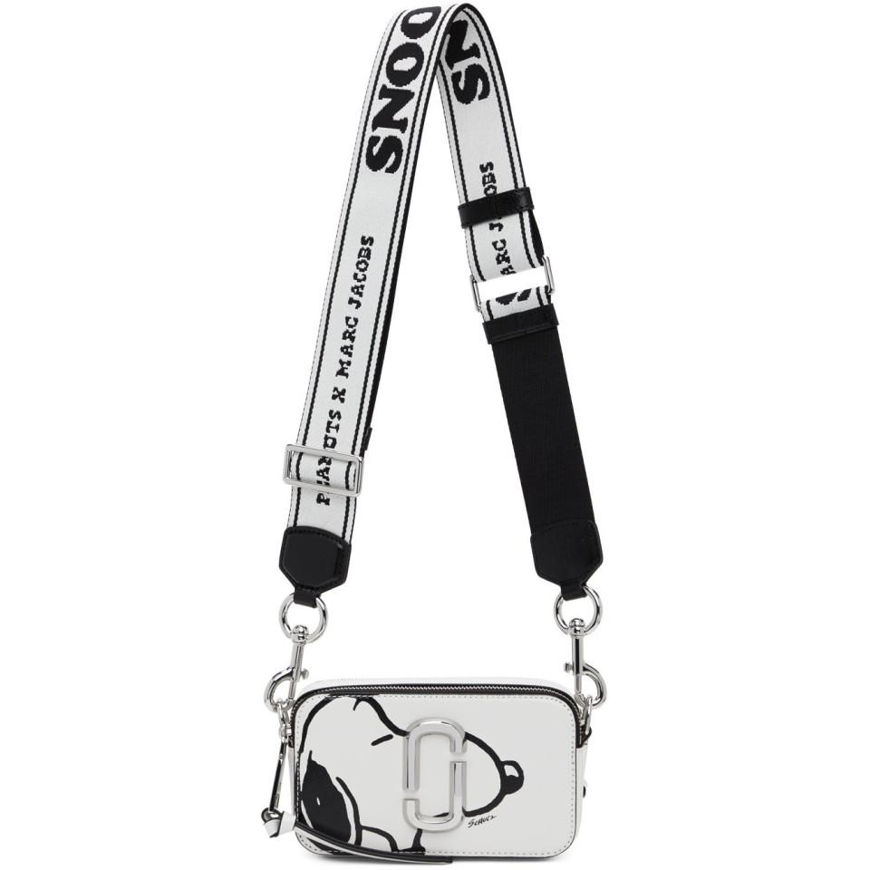 Marc Jacobs Leather White Peanuts Edition Snoopy Snapshot Shoulder Bag