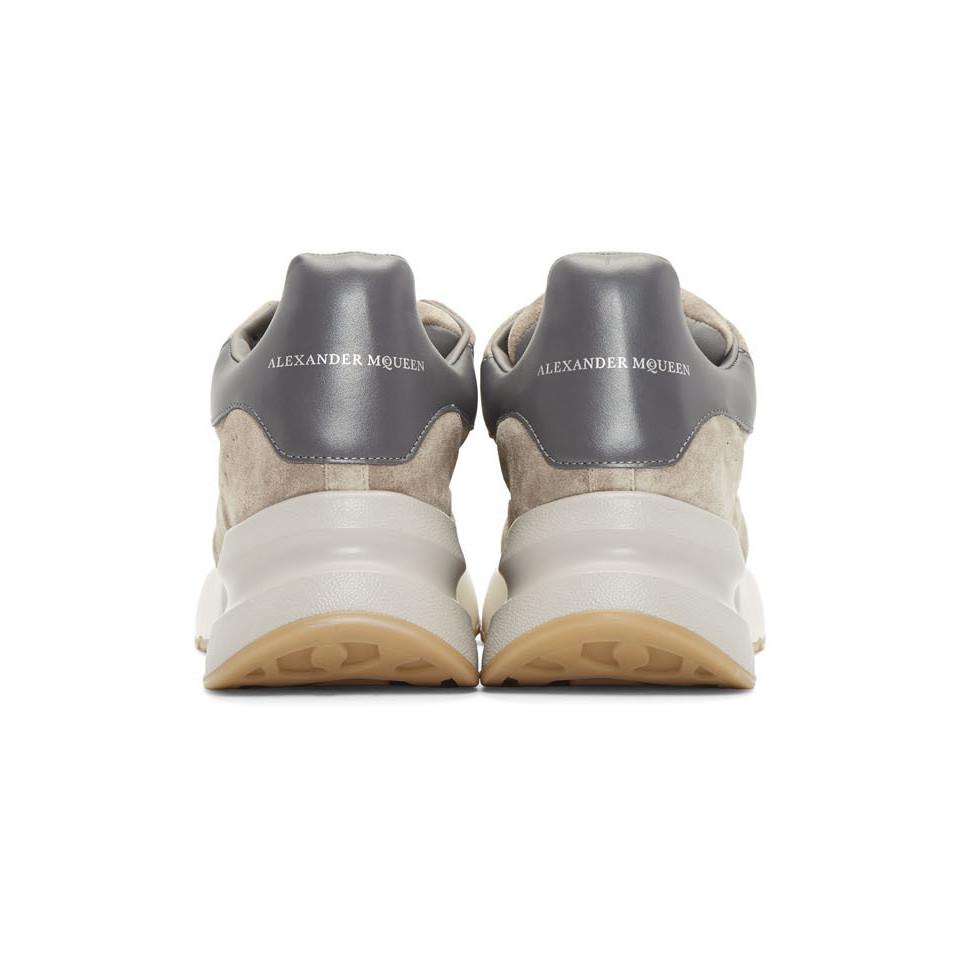 alexander mcqueen beige suede