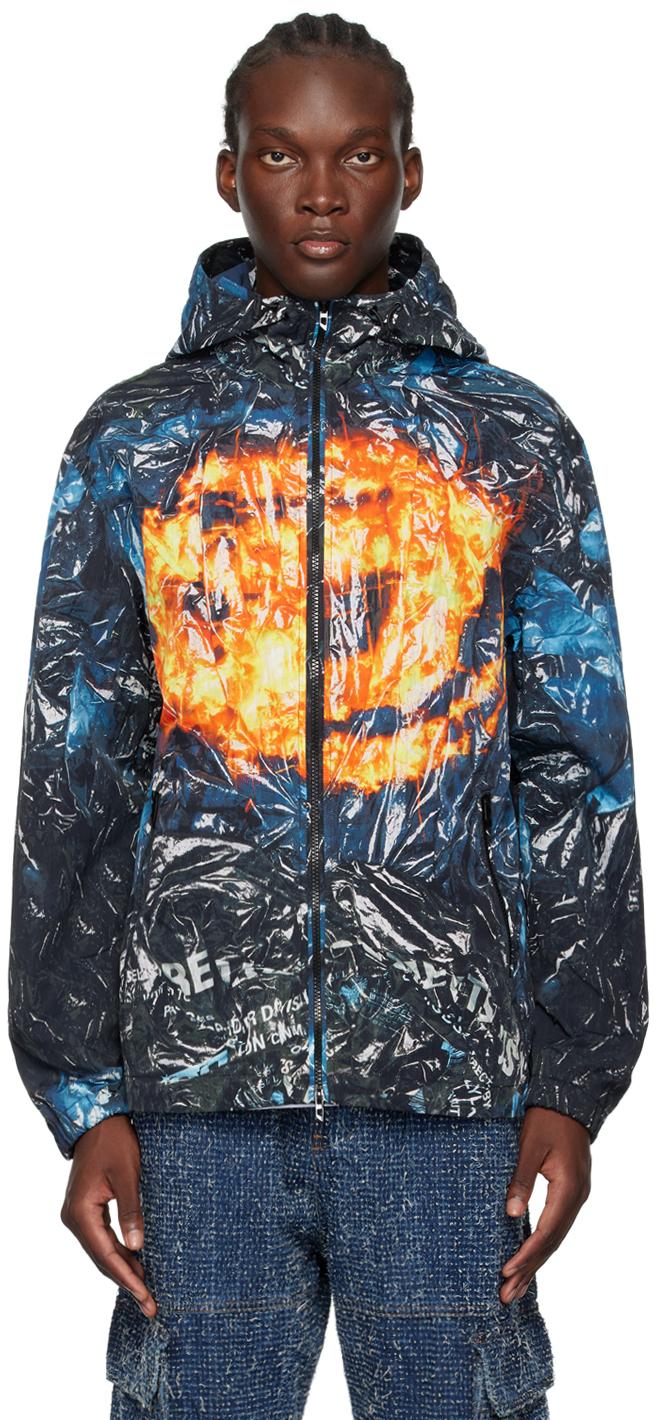 DIESEL メンズ ブルー J-warrett-poster ジャケット ジャケット