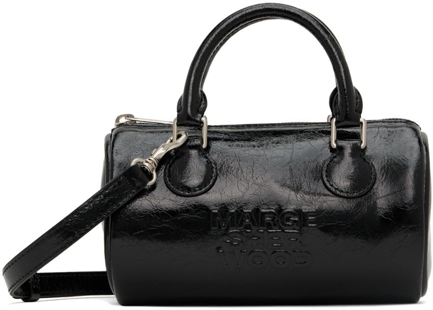 ☆MARGE SHERWOOD☆ LOG BAG black crinkle Marge Sherwood Hobo shoulder bag glossy black crinkle | Pipe