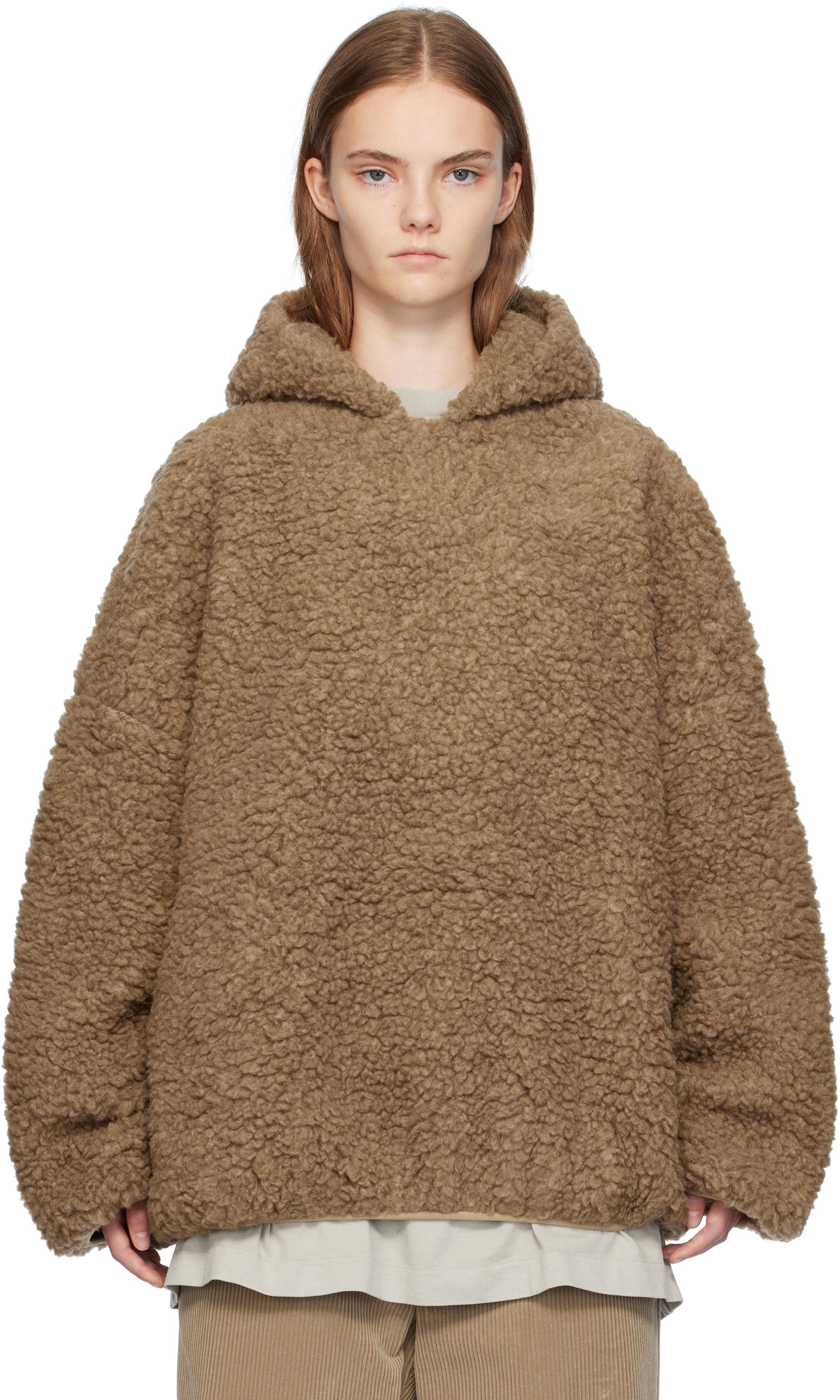 Fear Of God Tan Polar Fleece Hoodie in Brown Lyst UK