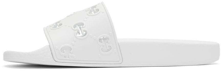 White gucci slides deals