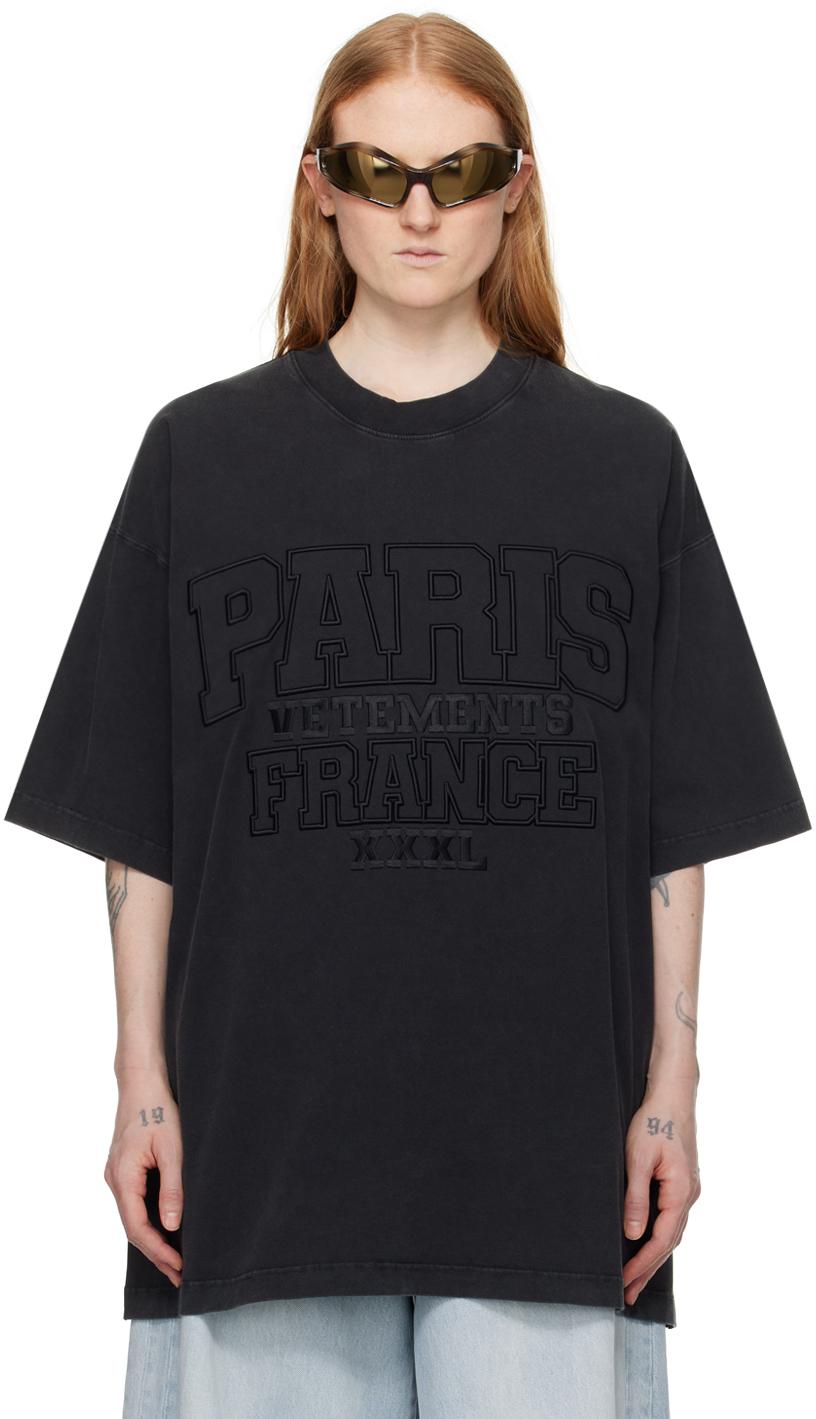 Vetements レディース ブラック Xxxl Tシャツ トップス 