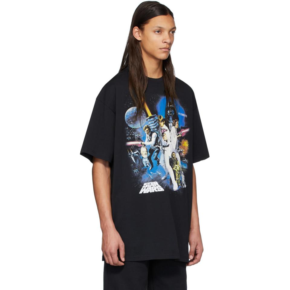 Vetements Black Star Wars Edition Movie Poster T-shirt for Men | Lyst