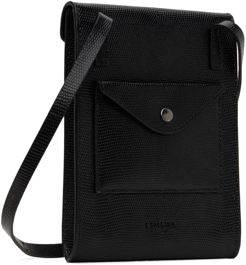 Lemaire レディース ブラック Enveloppe ストラップ ショルダーバッグ 