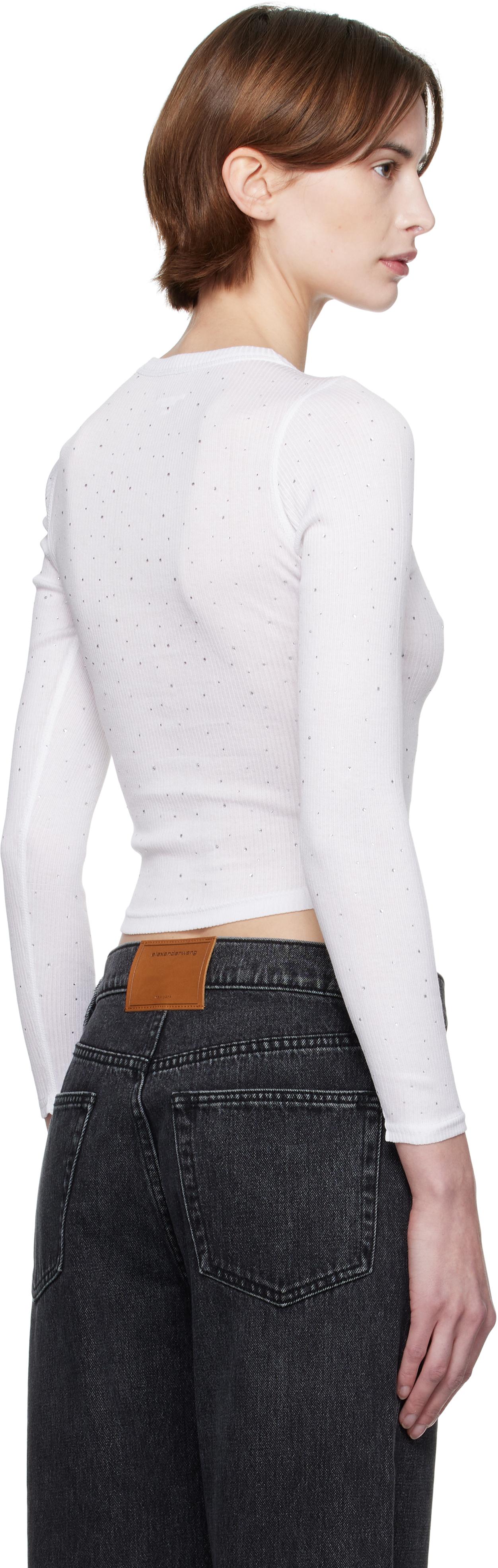 Alexander Wang ☆Crystal Hotfix 長袖 クルーネックTシャツ alexanderwang アレキサンダーワング クリスタル