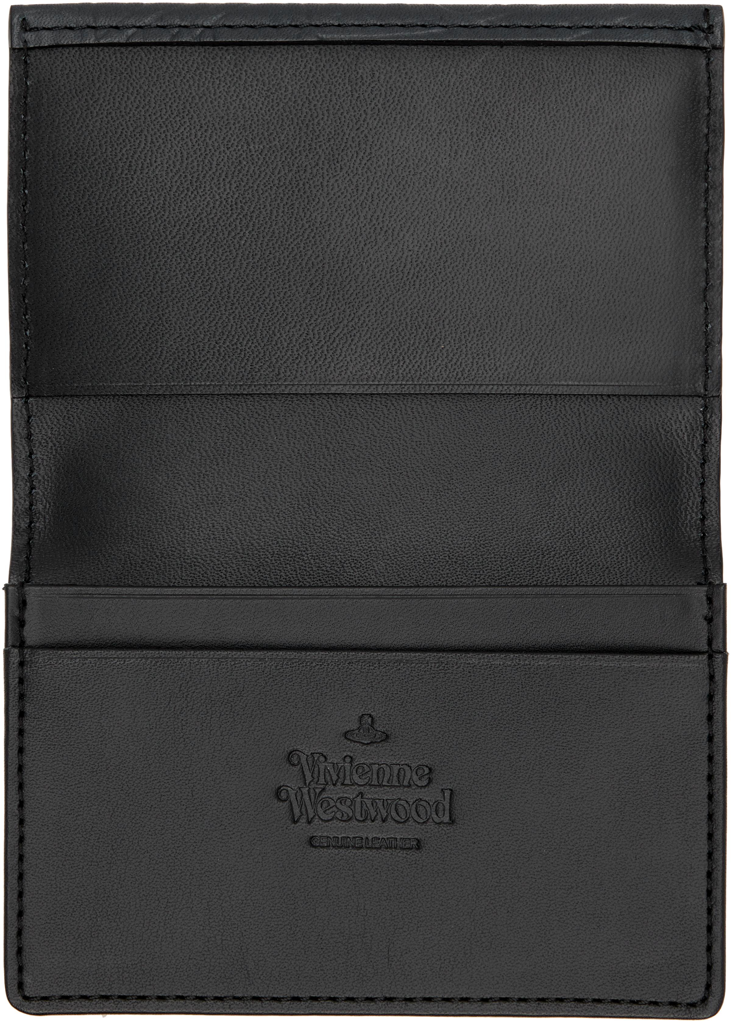 Vivienne Westwood Tangled Orb Flap Card Holder in Black for Men