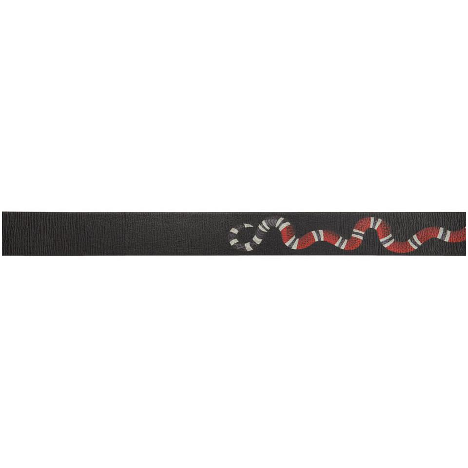 black gucci belt with snake