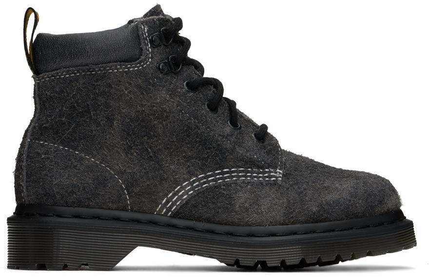 Martens 939 Stonewashed Suede Boots in Black Lyst UK