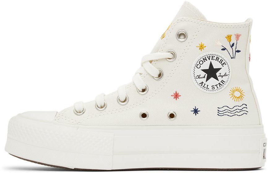 Converse White 'it's Okay To Wander' Platform Chuck Taylor All Star High  Sneakers in Black | Lyst Canada
