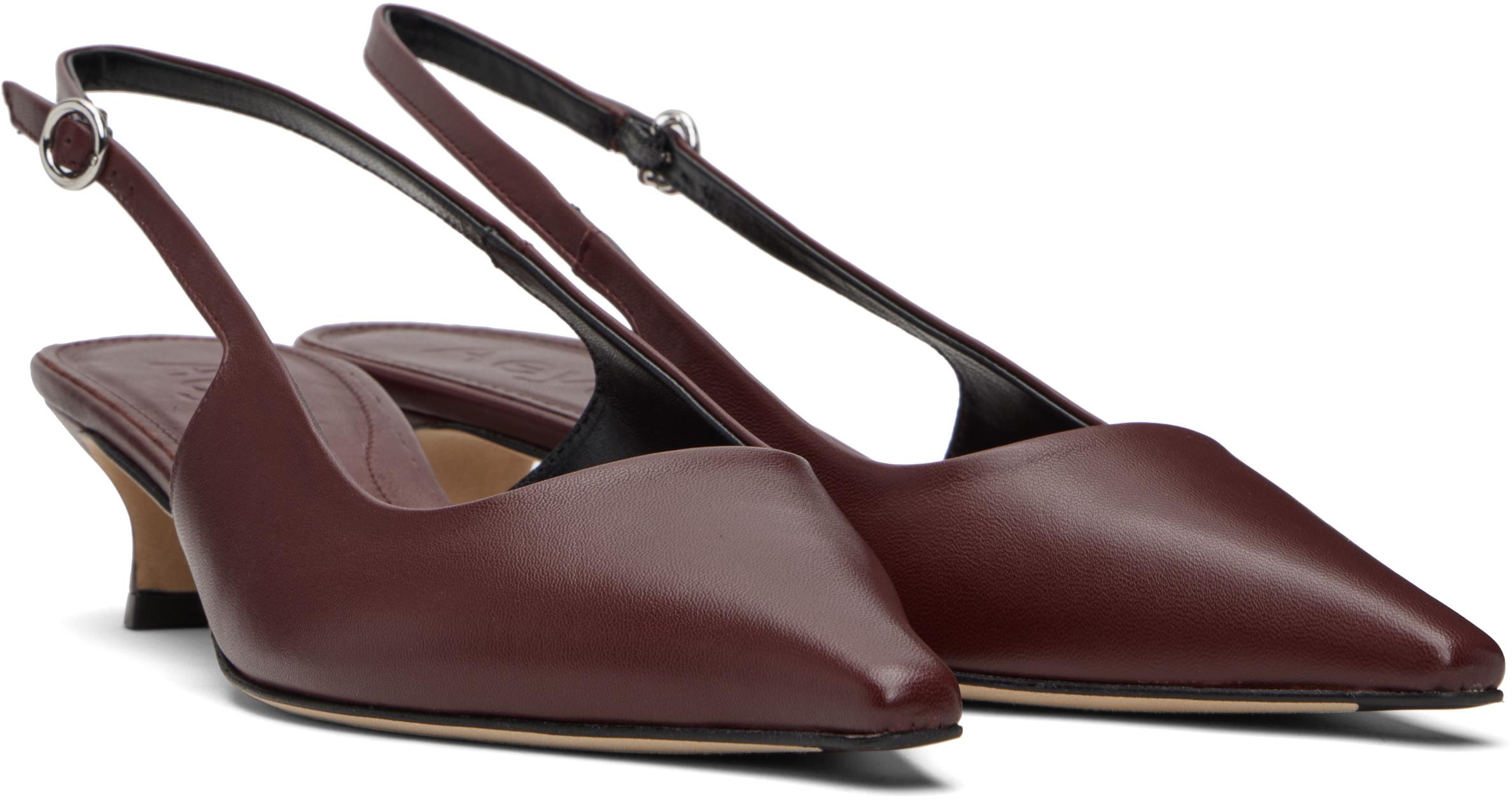 【関税込み】Aeyde バーガンディ Maeve レザー ヒールサンダル Maeve Leather Stiletto Sandals – Aeyde