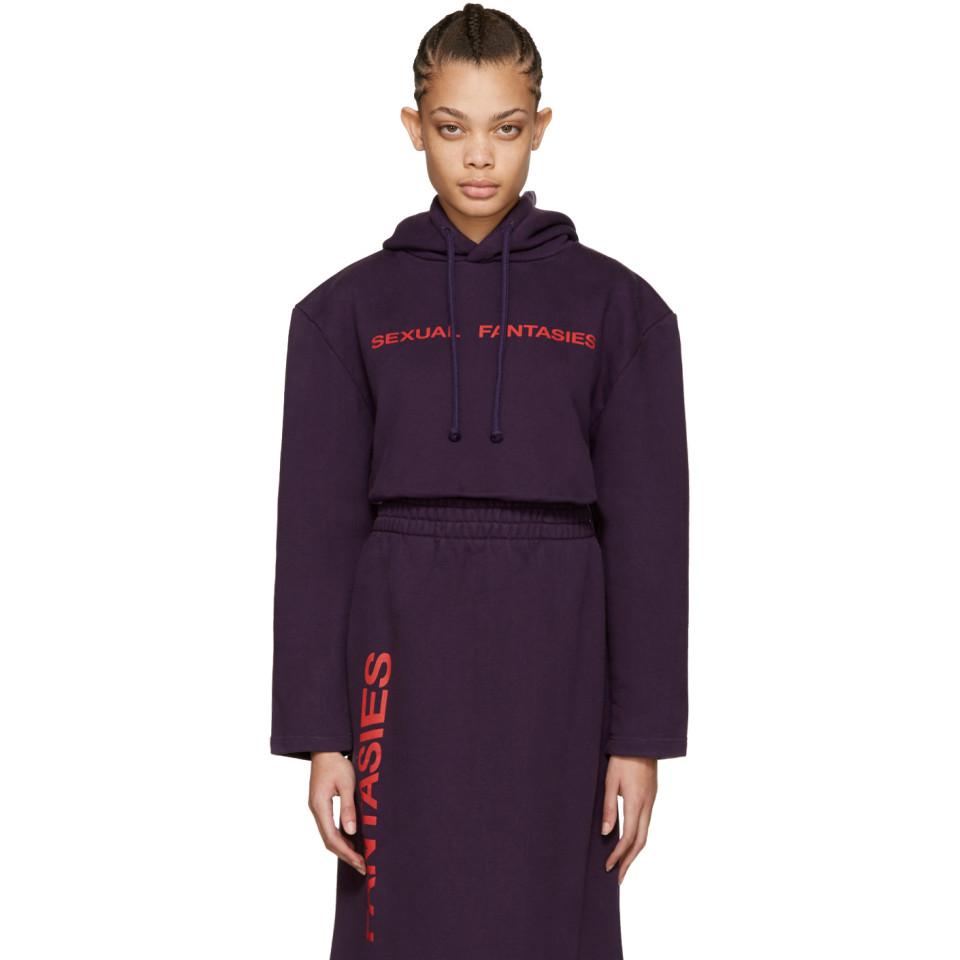 sexual fantasy vetements moletom com capuz