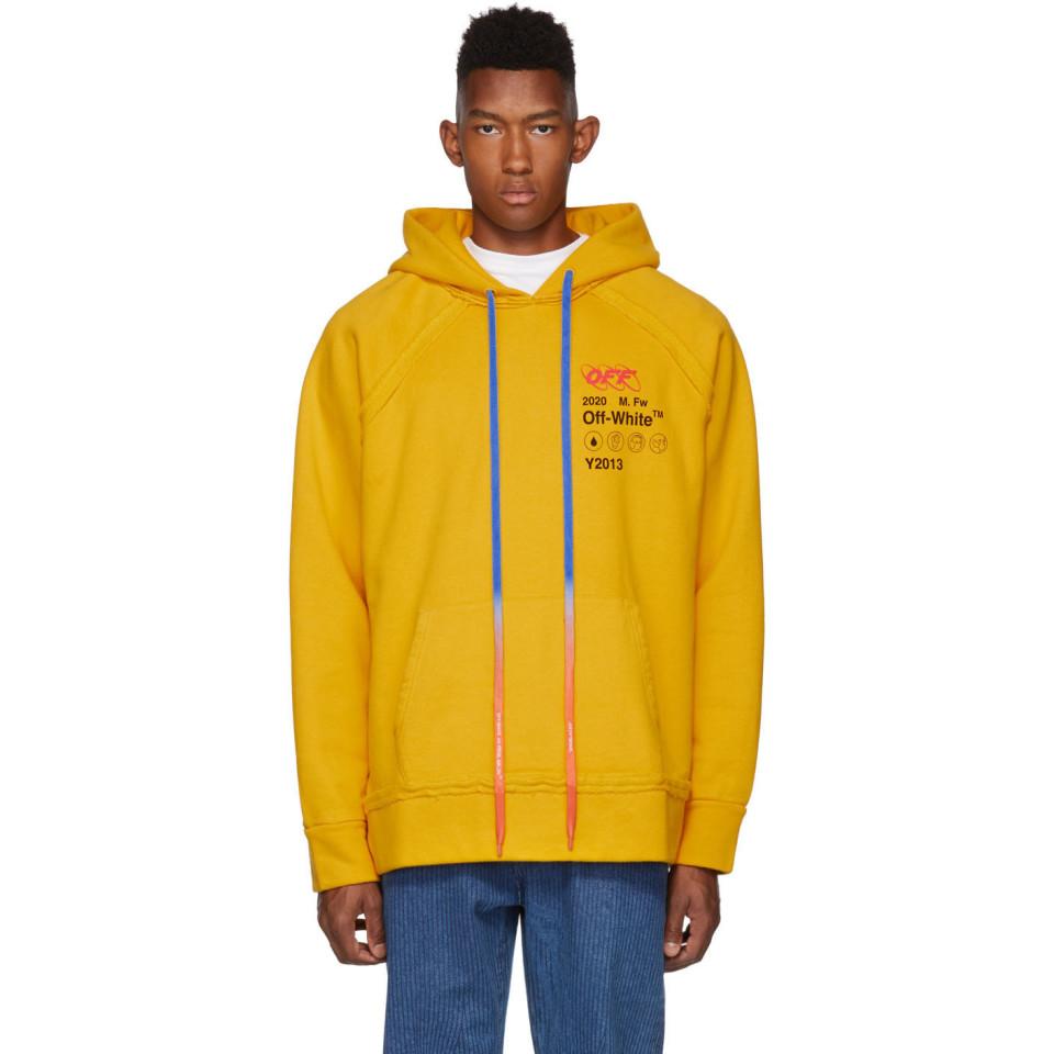 Pull a capuche jaune Industrial Y2013 Incomplete Off-White c/o Virgil Abloh  pour homme en coloris Jaune | Lyst